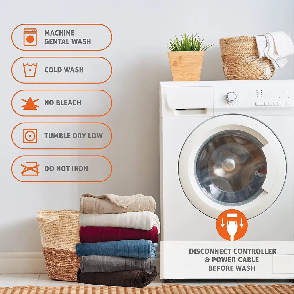Premium Electric Heated Blanket – Soft Microfleece, Adjustable Temperature, Safe & Cozy for Home, Bed & Sofa 50*60inch